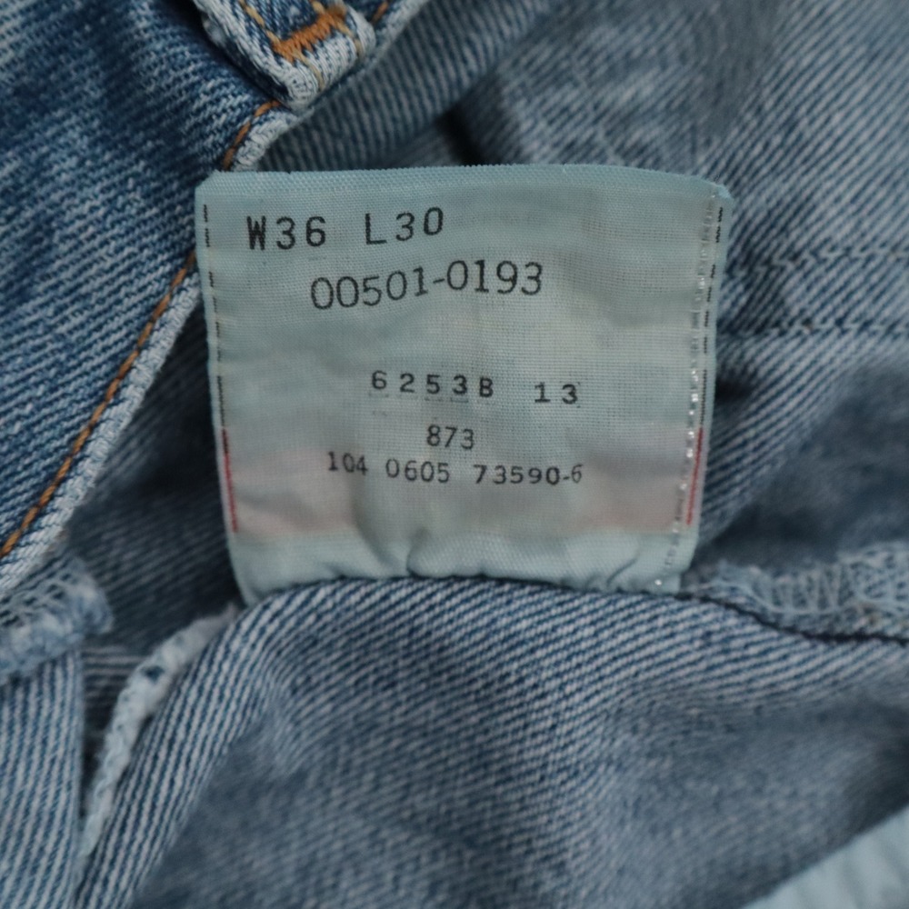 Vintage 90s Levi's 501 Mens 36x30 (31) Blue Straight Leg Button Fly Jeans 0193 - Picture 14 of 14